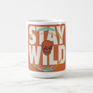 Caneca De Café Camisa Manga Longa Stay Wild Skull