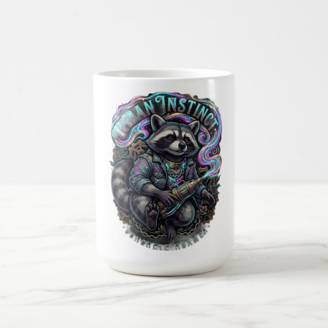 Caneca De Café Camisa Manga Longa Urban Instinct Raccoon (Centro)