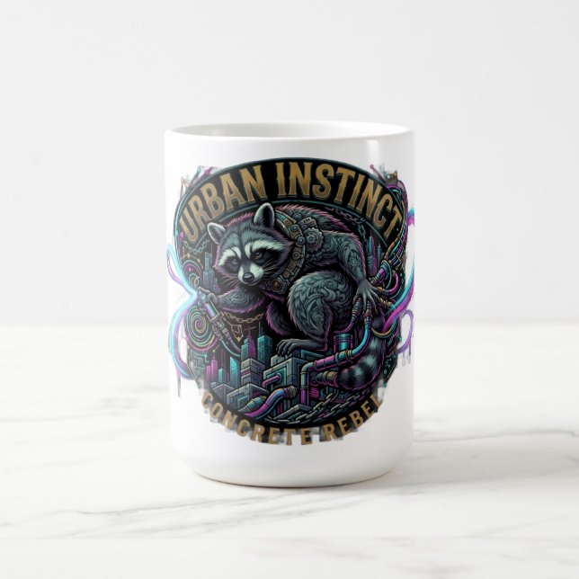 Caneca De Café Camisa Manga Longa Urban Instinct Raccoon (Centro)