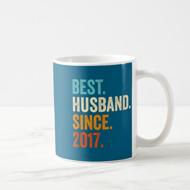 Caneca De Café Camisa Marido Desde 2017 8º Casamento (Direita)