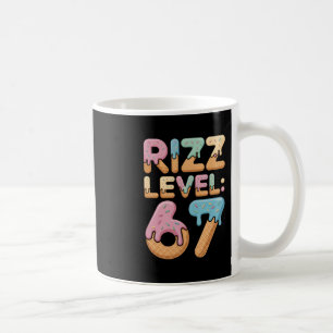 Caneca De Café Camisa Meme Nível Rizz 67 Sorvete Drip Meme Seis S