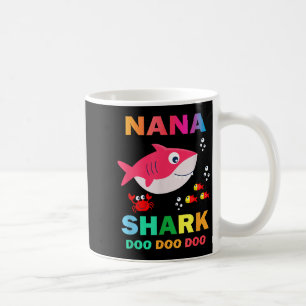 Caneca De Café Camisa Nana Shark, Dia dos Pais Presente Da Esposa