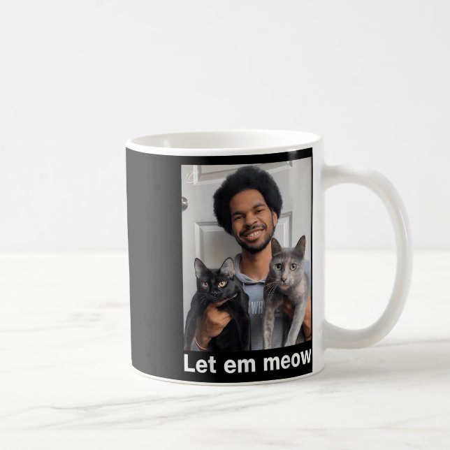 Caneca De Café Camisa Oficial Deixe-os miar  (Direita)
