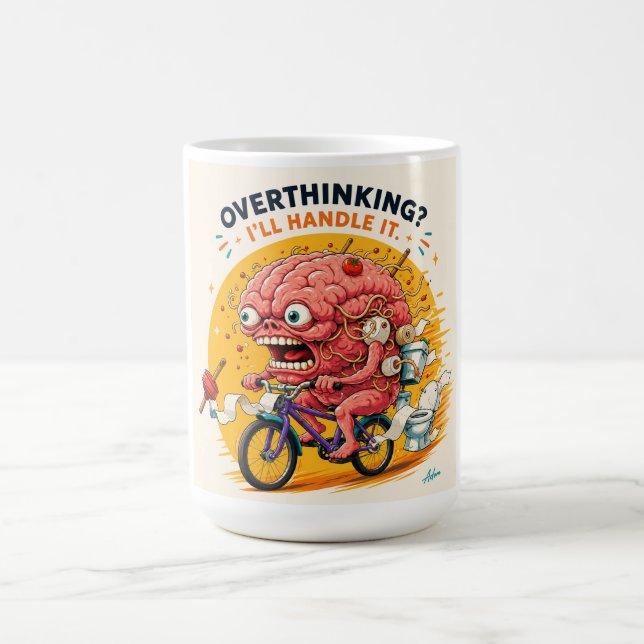 Caneca De Café Camisa Overthinking I'll Handle It (Centro)