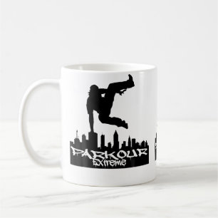 Caneca De Café Camisa Parkour City Jumper Parkour Free Running