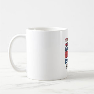 Caneca De Café Camisa Patriótica Engraçada de Cachorro-Quente de