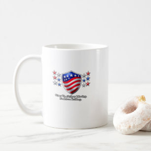 Caneca De Café Camisa Patriótica Liberdade em Movimento, Bandeira