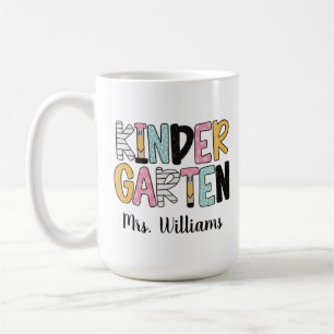 Caneca De Café Camisa Personalizada de Professora de Jardim de In
