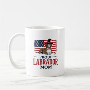 Caneca De Café Camisa Proud Labrador Mom Patriótica de Halloween