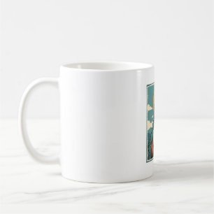 Caneca De Café Camisa Religiosa do Salvador Orando Vintage Design