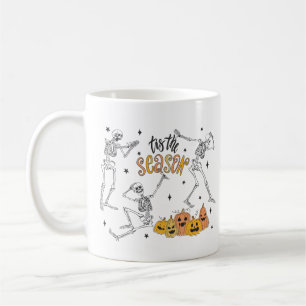 Caneca De Café Camisa Retro de Halloween, Caveira Divertida de Ha