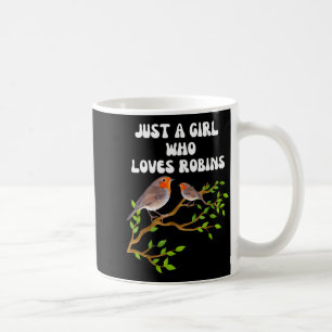 Caneca De Café Camisa Robins Amante de Pássaros Colorido Presente