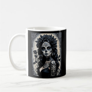Caneca De Café Camisa Rosa de Tatuagem do Açúcar Gótico