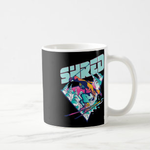 Caneca De Café Camisa Shred Vintage Freestyle Ski Farda dos Anos