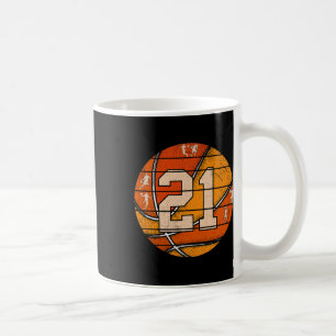 Caneca De Café Camisa Sketll Número #21 Amor Sketll Jogador Vinta
