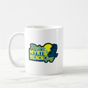 Caneca De Café Camisa-T da Cara Retro Myrtle Beach