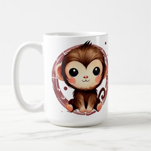 Caneca De Café Camisa-T de macaco pequeno (Esquerda)