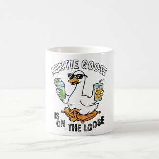Caneca De Café Camisa Tia Gansa Solta Engraçada de Verão