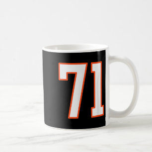 Caneca De Café Camisa Uniforme Srts Número 71 Laranja e Branco Pl