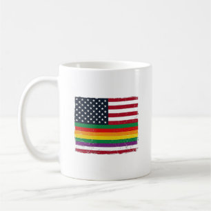 Caneca De Café Camisa Vetorial com Desenho de Bandeira da Orgulho