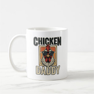 Caneca De Café Camisa Vetorial Vintage de Galo Engraçado Chicken