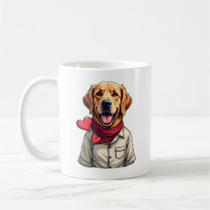 Caneca De Café Camisa Vintage Amante do Golden Retriever Patriota