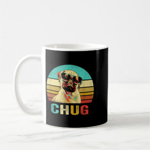Caneca De Café Camisa Vintage Chug Cachorro Pôr do Sol