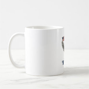 Caneca De Café Camisa Vintage de Cachorro-Quente 'Merica Patrióti