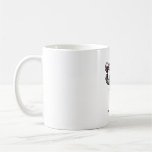 Caneca De Café Camisa Vintage de Tartaruga Segurando Taça de Vinh
