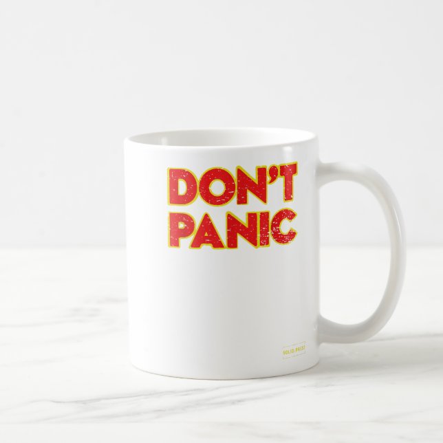 Caneca De Café Camisa Vintage Distressed Don't Panic  (Direita)