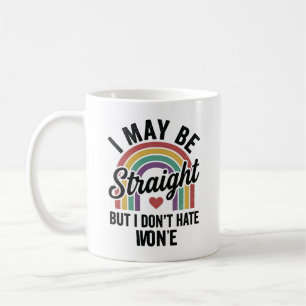 Caneca De Café Camisa Vintage Orgulho Arco-Íris Reto Mas Gentil_1