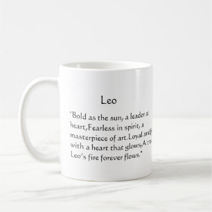 Caneca De Café Camisa zodioca de presente de aniversário do Leo