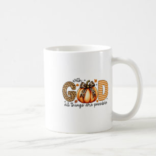 Caneca De Café Camisas De Abóbora Para Mulheres Jesus Cristão Que