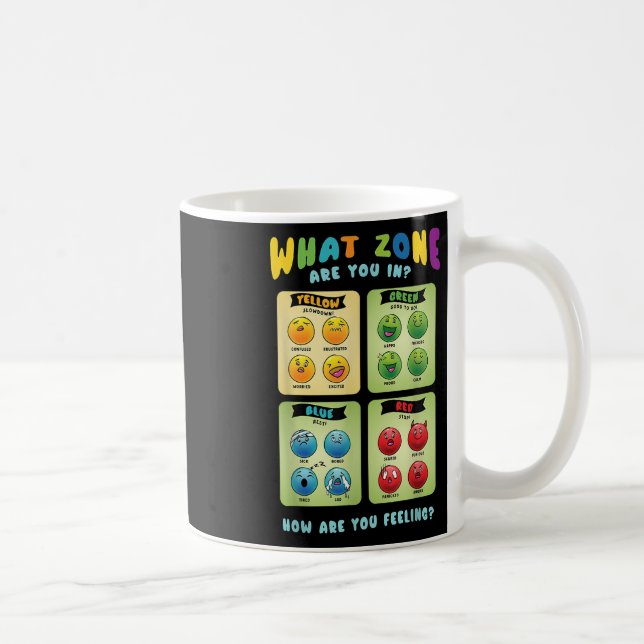 Caneca De Café Camisas de Consciência da Saúde Mental Ingênio &am (Direita)