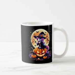 Caneca De Café Camisas de Halloween de Unicórnio Fofo Bruxa Abóbo