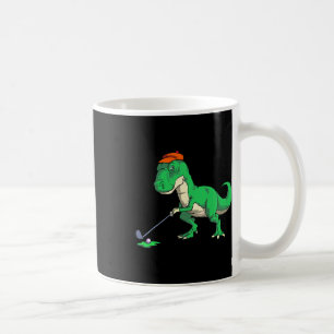 Caneca De Café Camisas engraçadas de golfe com T Rex Dinossauro p