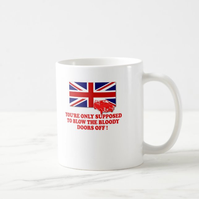 Caneca De Café Camisas italianas de Union Jack do trabalho (Direita)