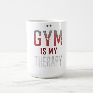Caneca De Café Camiseta A Academia É Minha Terapia, Camiseta De M