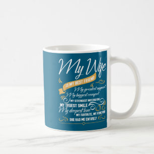 Caneca De Café Camiseta amo esposa, camiseta esposa é amiga