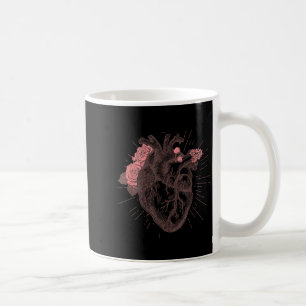 Caneca De Café Camiseta Anatomia do Coração Feminino Anatomia do