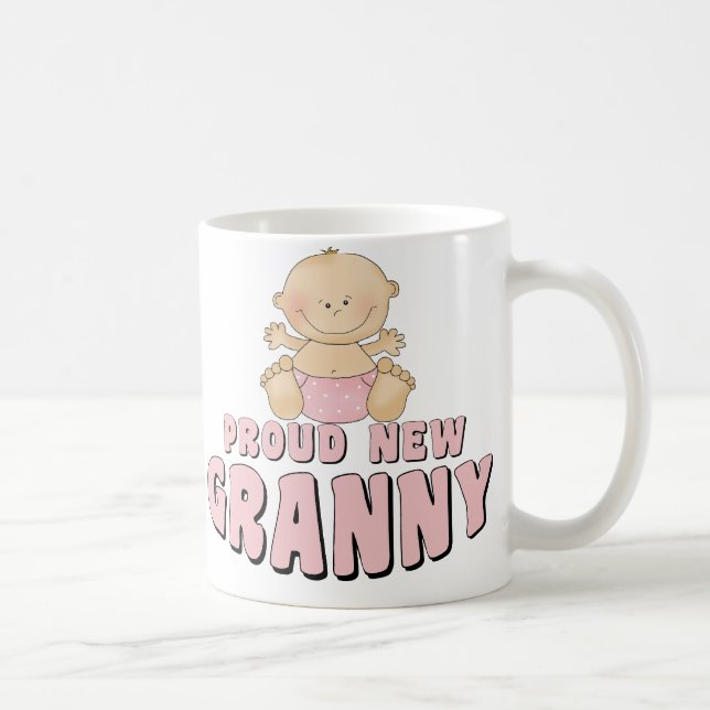 Caneca De Café Camiseta Avó Orgulhosa Nova (Direita)