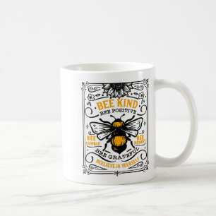 Caneca De Café Camiseta Bee Kind Bee Positive