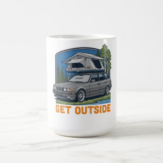 Caneca De Café Camiseta BMW E34 Touring Get Outside | E34 Wagon