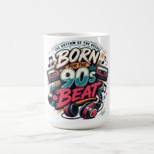 Caneca De Café Camiseta Born For The 90s Beat