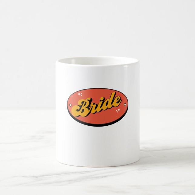 Caneca De Café Camiseta Bride Tribe Despedida de Solteira Retro N (Centro)