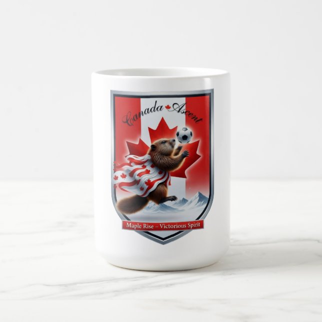 Caneca De Café Camiseta Canada Beaver Emblem Soccer Cup , Present (Centro)