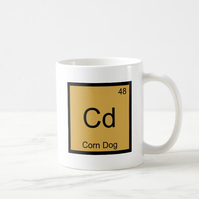 Caneca De Café Camiseta Cd - Símbolo de Elemento de Química Diver (Direita)
