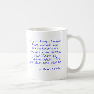 Caneca De Café Camiseta Citação Anthony Robbins Il y a dans cha