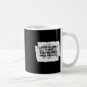 Caneca De Café Camiseta Citação Suas Mãos Criam Um Mundo Melhor P