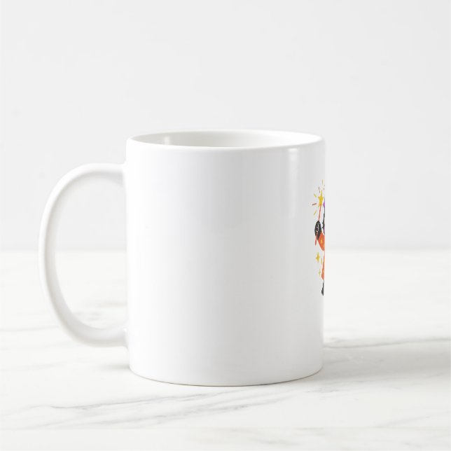 Caneca De Café Camiseta Clássica da Bruxa do Gatinho Celestial Br (Esquerda)